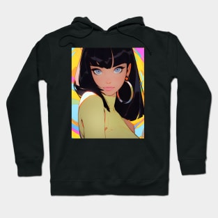 Retro Pop - Portrait Illustration - AI Hoodie